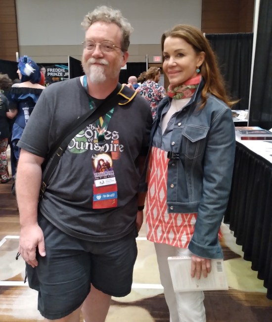 Me standing politely with Claudia Christian.