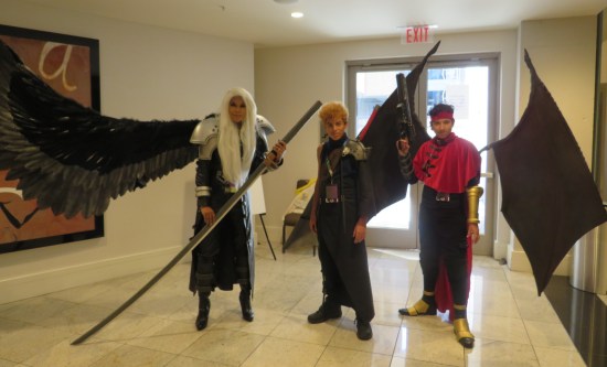 cosplay: three Final Fantasy 7 fans.