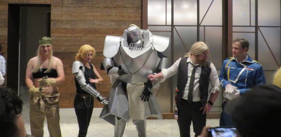 five Full Metal Alchemist cosplayers