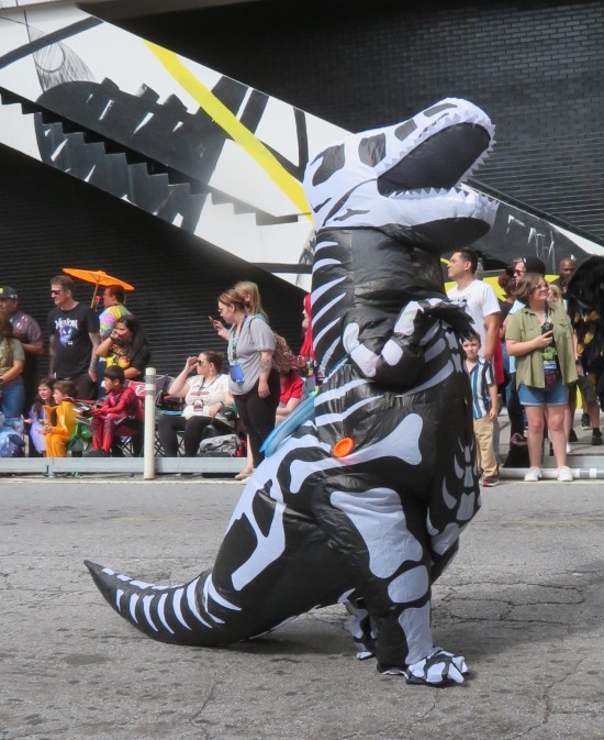 inflatable T-Rex skeleton!