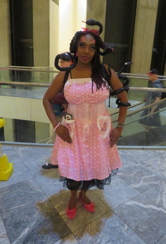 cosplay: Medusa with snakes for hair.