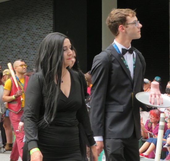 Morticia Addams and Lurch!