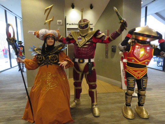 Power Rangers cosplay, refer to caption