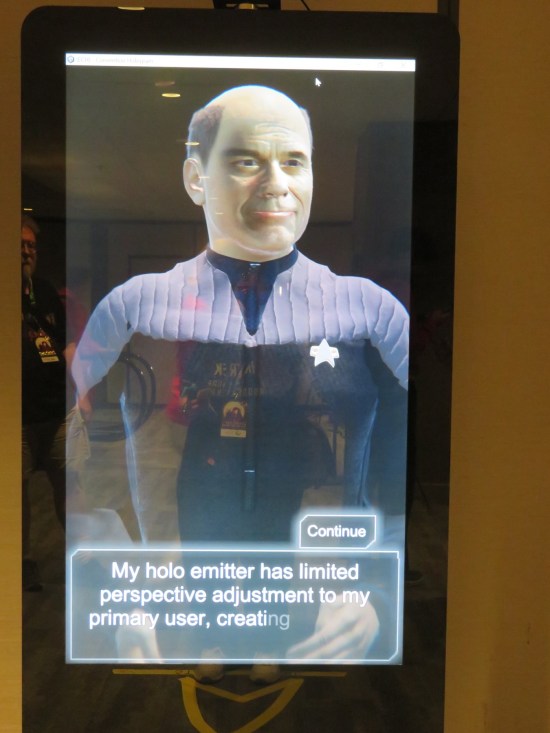 Some kind of video game involving Robert Picardo's holographic Doctor and long instructions.