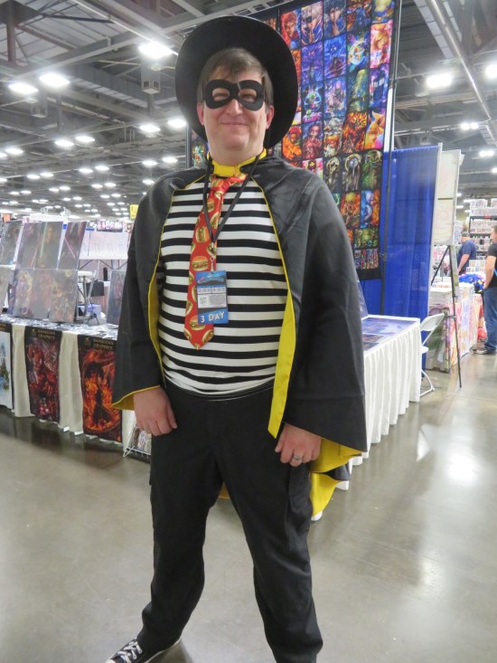 guy in a McDonald's Hamburglar costume.