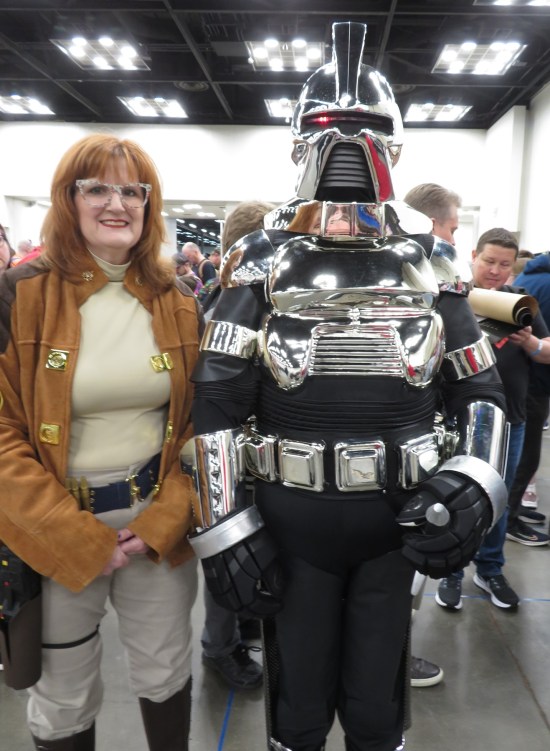 cosplay: Battlestar Galactica 1970s robot armor.