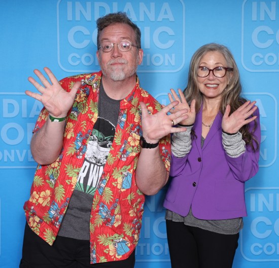 Me and TV's President Roslin doing jazz hands.
