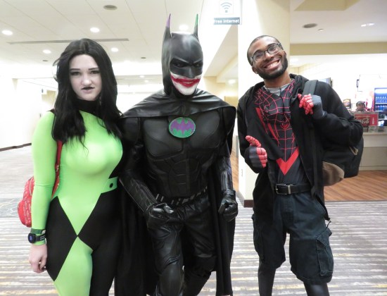 cosplay: Shego, Bat-Joker, Miles Morales.