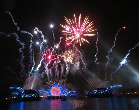 Like the previous shot but with more fireworks explosions.