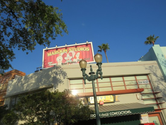 Maroon Studios billboard with Roger and Jessica Rabbit and Baby Herman.