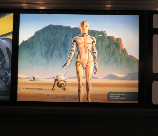 Old Ralph McQuarrie art in which C-3PO and R2-D2 are both gold and look like refugees from Fritz Lang's Metropolis.