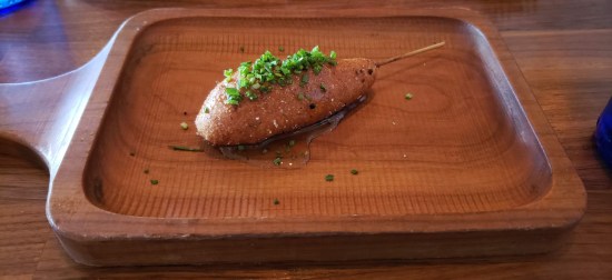 shrimp corn dog!