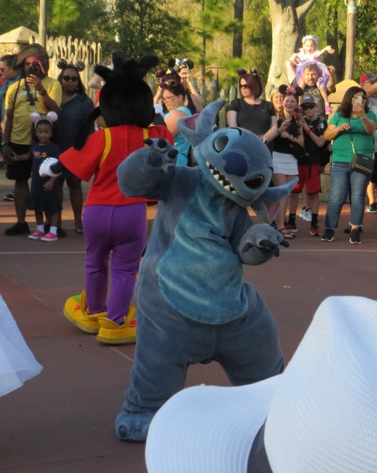 Stitch dancing, leaning int the parade groove.