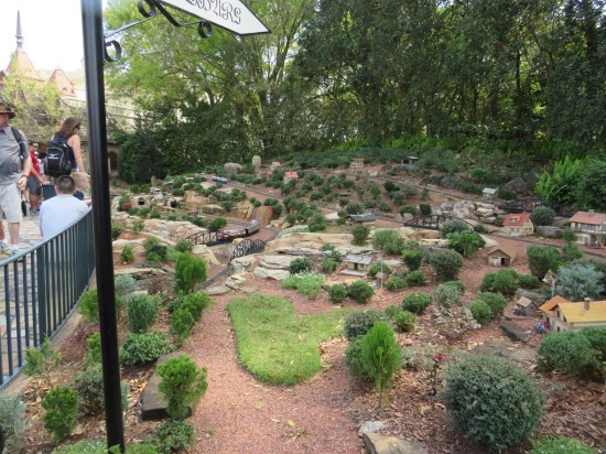 Large outdoor diorama of possibly an Italian town or something?