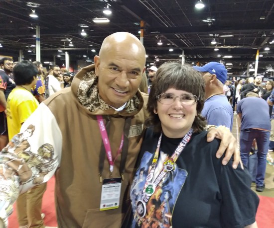 Anne with a smiling Temuera Morrison!