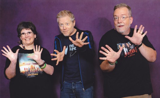 Us doing jazz hands with Anthony Rapp!