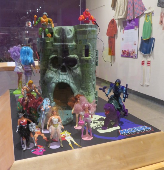 Castle Grayskull playset and several Masters of the Universe figures.