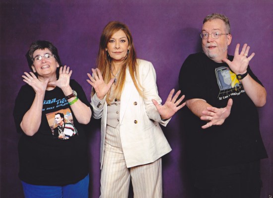 Us doing jazz hands with Marina Sirtis!