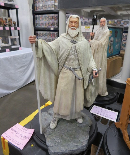Detailed, pricey statues of Gandalf and Saruman.