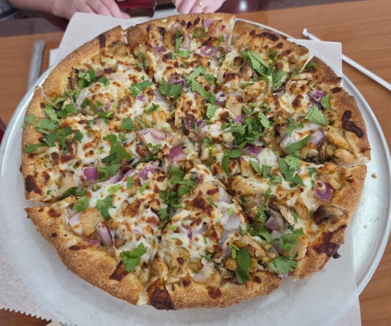 Chicken tikka masala pizza!