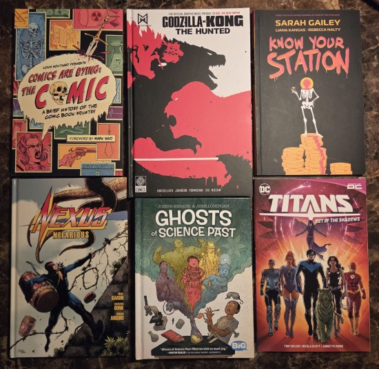six graphic novels, written about hence.