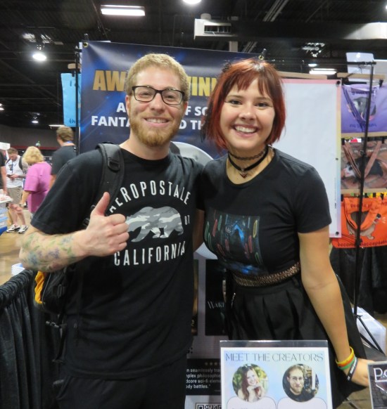 E.S. Fein and Betty Bat at their shared Artists Alley table.