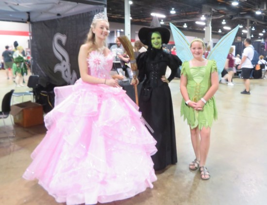 Galinda Elphaba and Tinkerbell cosplayers