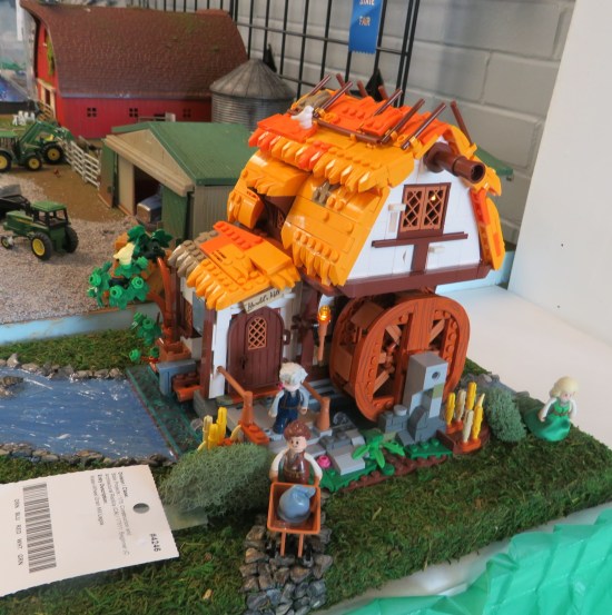Lego cottage with sawmill.