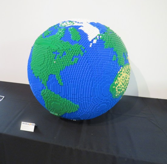 Earth made of lots of Lego.