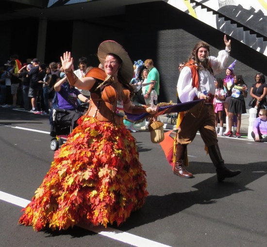 autumn leaf pile dress