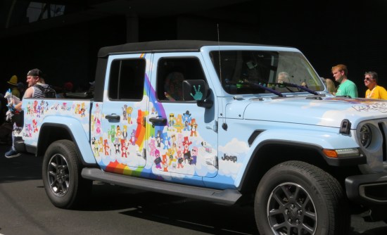 Light blue keep with lots of Care Bears painted on it.