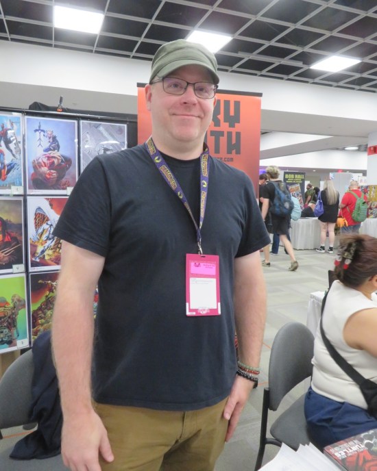 Cory Smith at his Artists Alley booth.