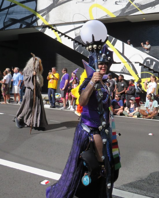 Evil-Lyn costume with magic crystal ball staff