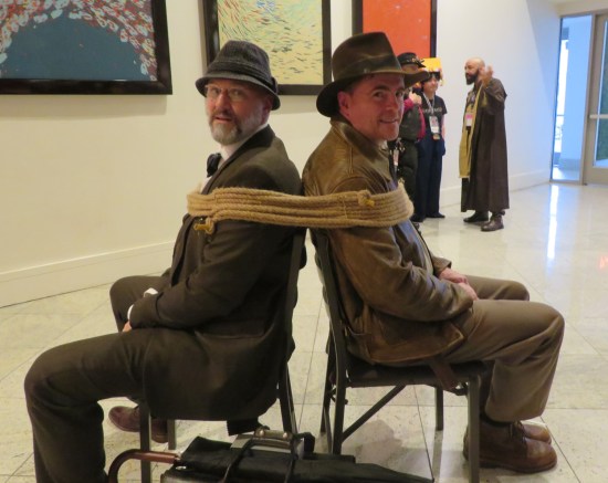 Costumes of Harrison Ford's Indiana Jones and Sean Connery's Dr. Henry Jones Sr.