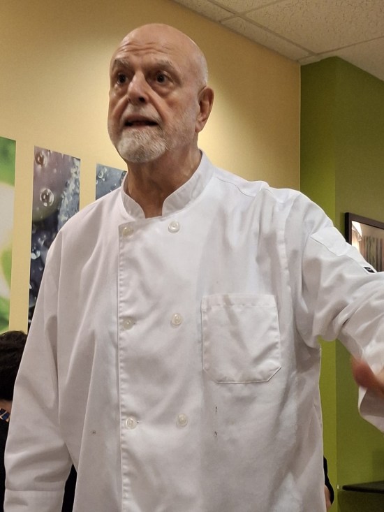 Kameel Srouji making the rounds in his restaurant.