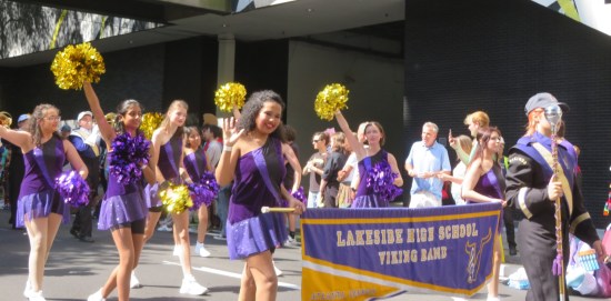 Lakeside High School Viking Band cheerleaders
