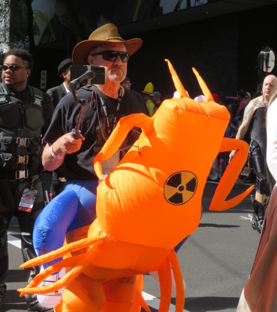 inflatable orange radioactive bug