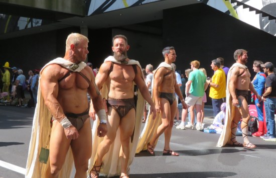 Spartan cosplayers who definitely work out for real.