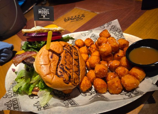 Burger like Anne's but with tater tots