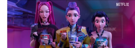 The KPop Demon Hunter enjoy bowls of ramen with their names on them.