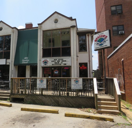 Beezer's Gourmet Sandwich Shop, in two-story commercial duplex.