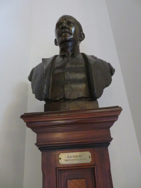 David Finley bust, labeled.