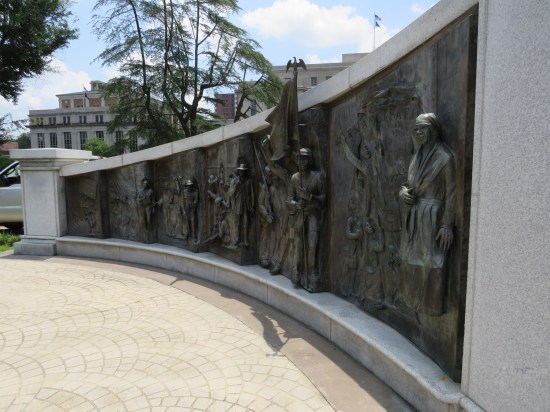 African American history frieze curving left.