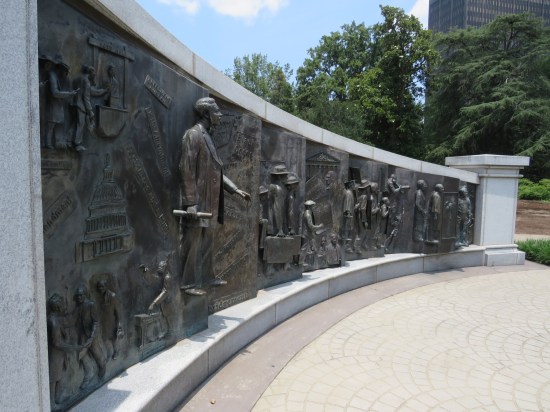 African American history frieze curving right.