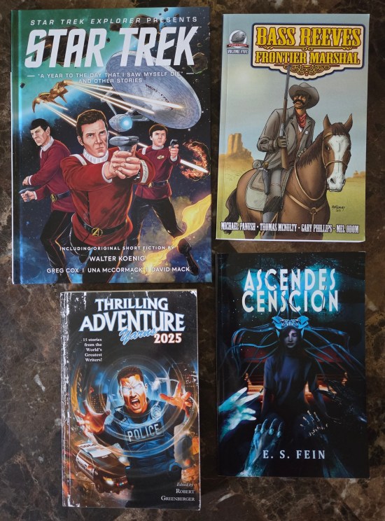 Four short-story collections -- three anthologies, one single-author. Capsules coming up.