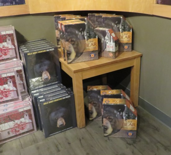 bear-based puzzles in gift shop