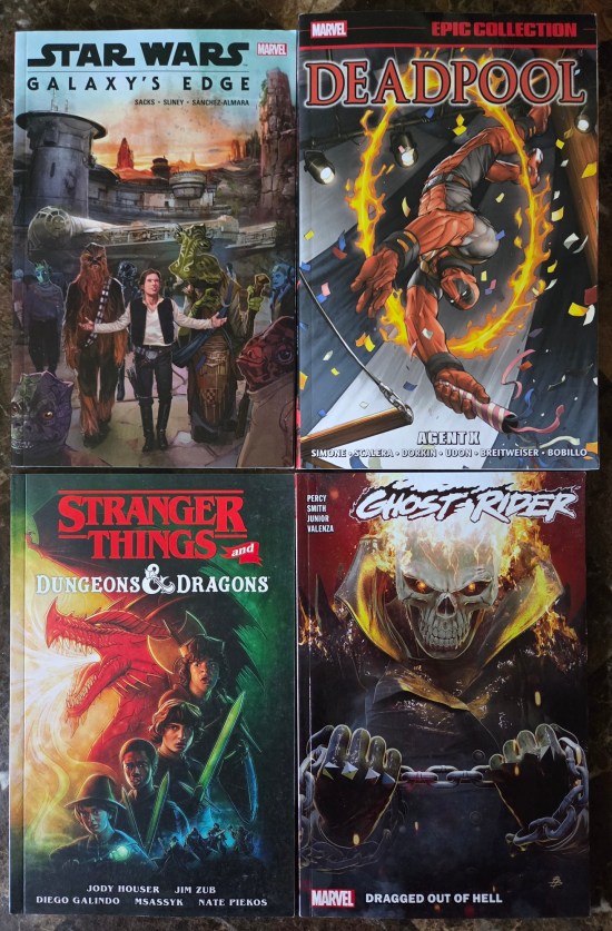 Four graphic novels, capsules to follow.