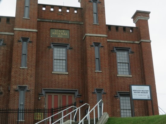 KY Military History Museum, two-story brick building that looks like a former schoolhouse.
