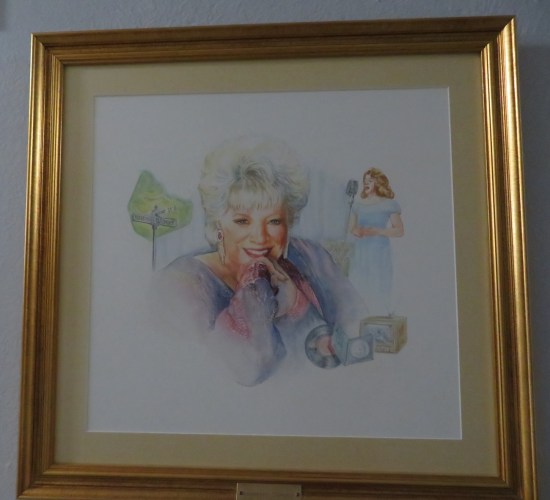Rosemary Clooney drawing, pictured young and old
