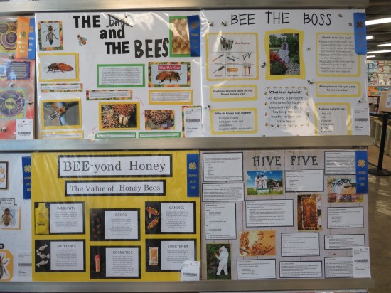 Four posters with bee jokes in their titles.